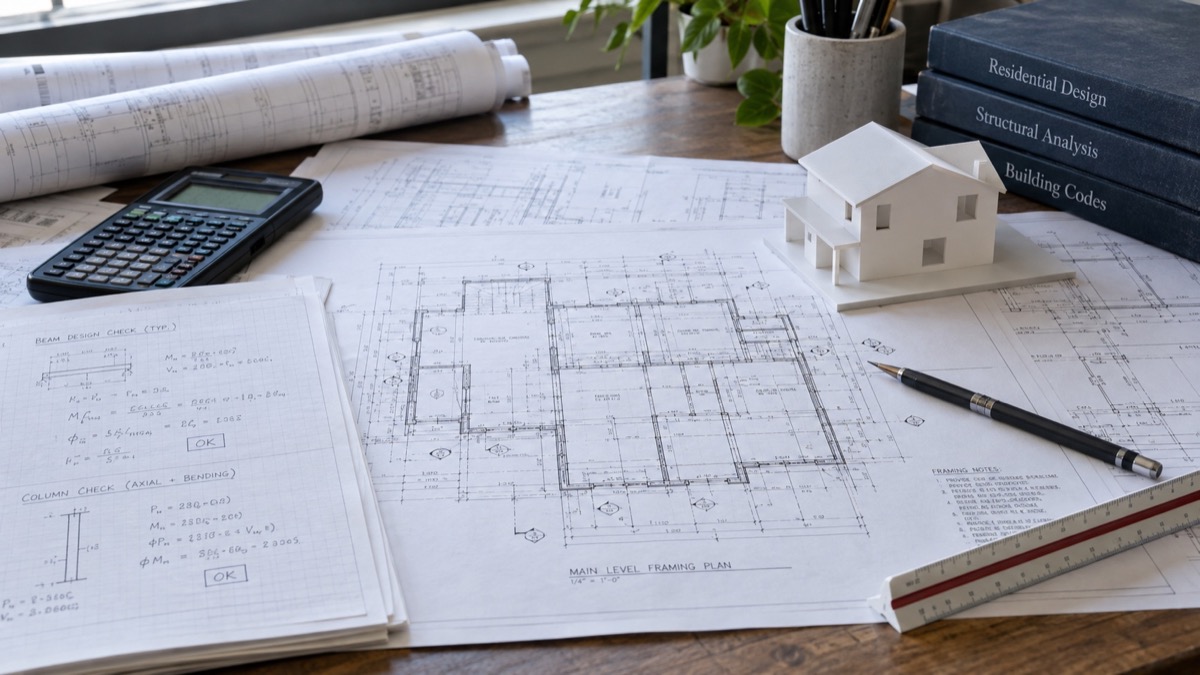 Residential structural drawings, calculations and drafting tools