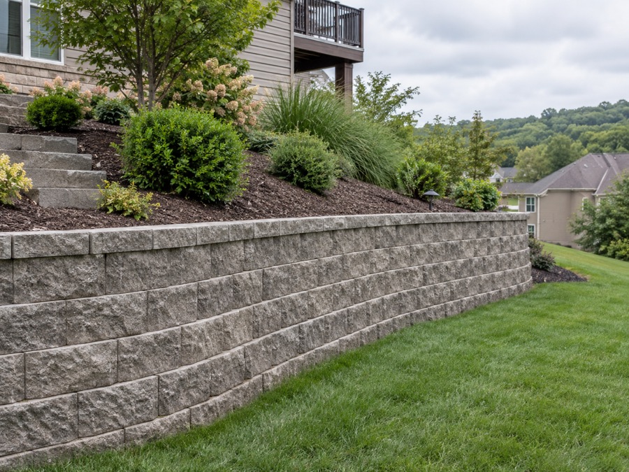 Keystone style retaining wall