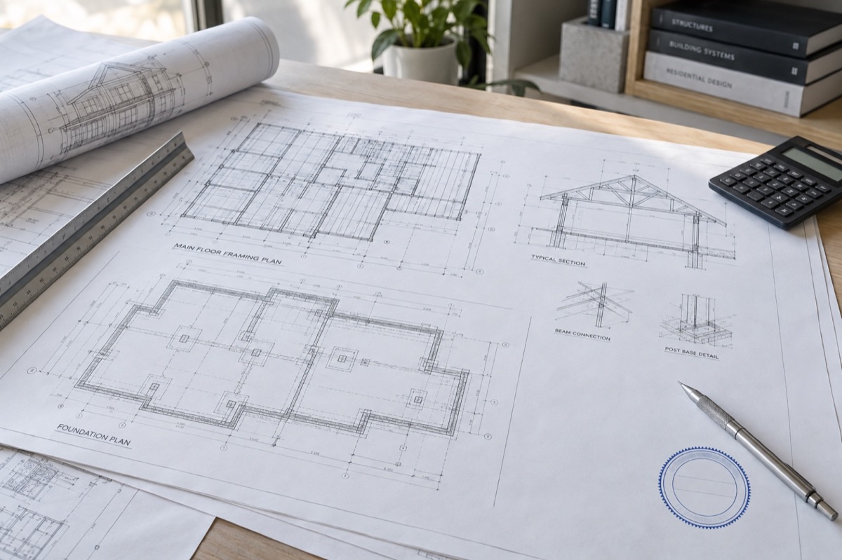 Detailed residential floor plans and drafting tools